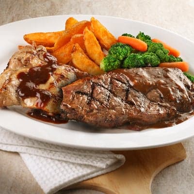 Steak and Chicken