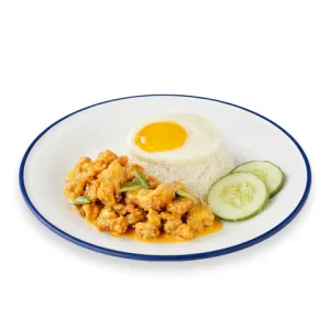 Salted Egg Chicken Rice