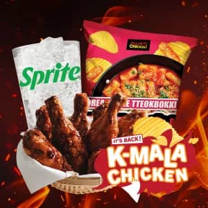 Mala 3pcs Chicken Drumsticks Chips Combo