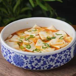Freshly Simmered Shrimp Roe and Tofu