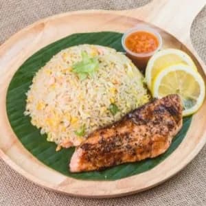 Salmon Teriyaki Fried Rice