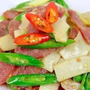 腊味杏鲍菇 king oyster mushroom