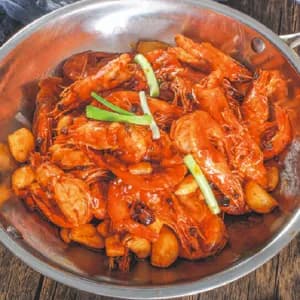 麻辣大虾 Spicy prawns