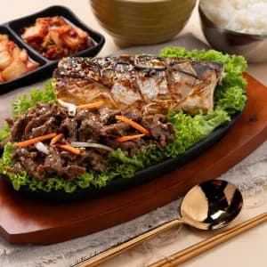 12 Saba Fish + Beef Bulgogi