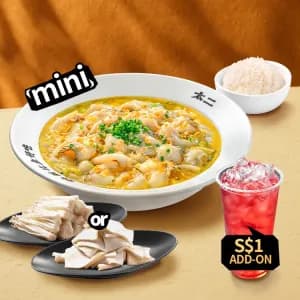 1 Person Set(Non-Spicy Suancai& Snakehead Fish) 单人餐(不辣黑鱼酸菜鱼+米饭)