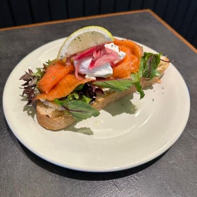 Smoked Salmon Capers Cream Fraiche Begal