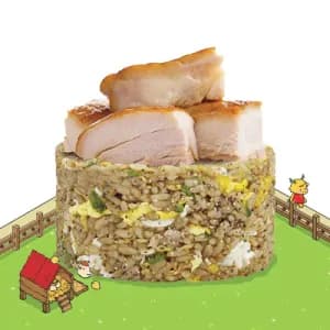 Black Pepper Fried Rice with Grilled Chicken