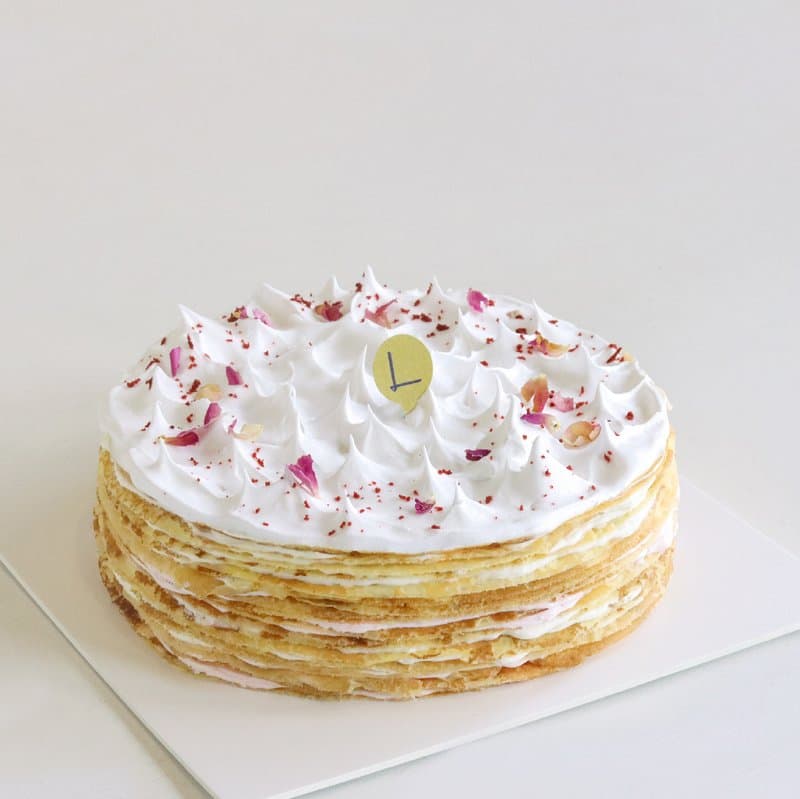 C. 7" Lychee Rose Mille Crepes