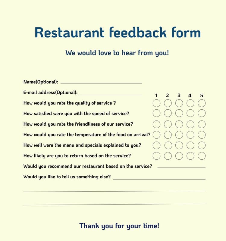 Feedback Form
