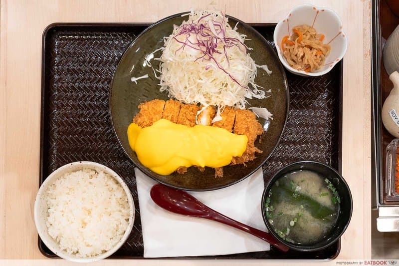 Half Boiled Egg Chilli Crab Sauce Loin Katsu Teishoku