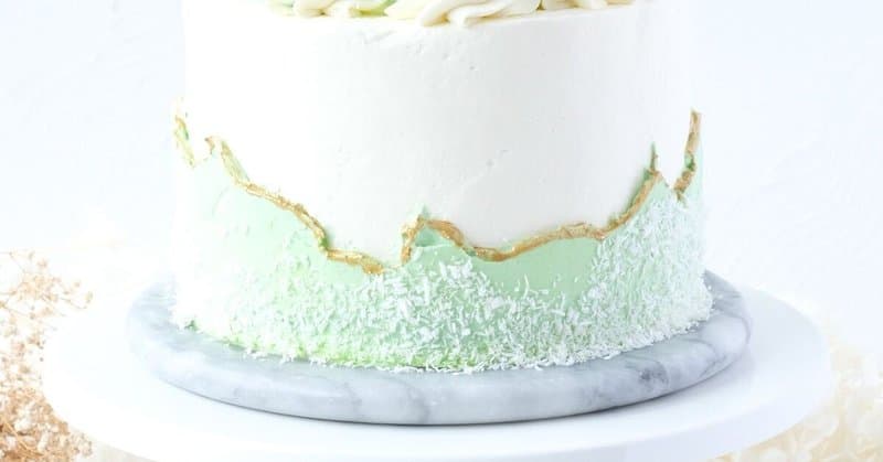 Pandan Gula Melaka Marble Loaf Cake From