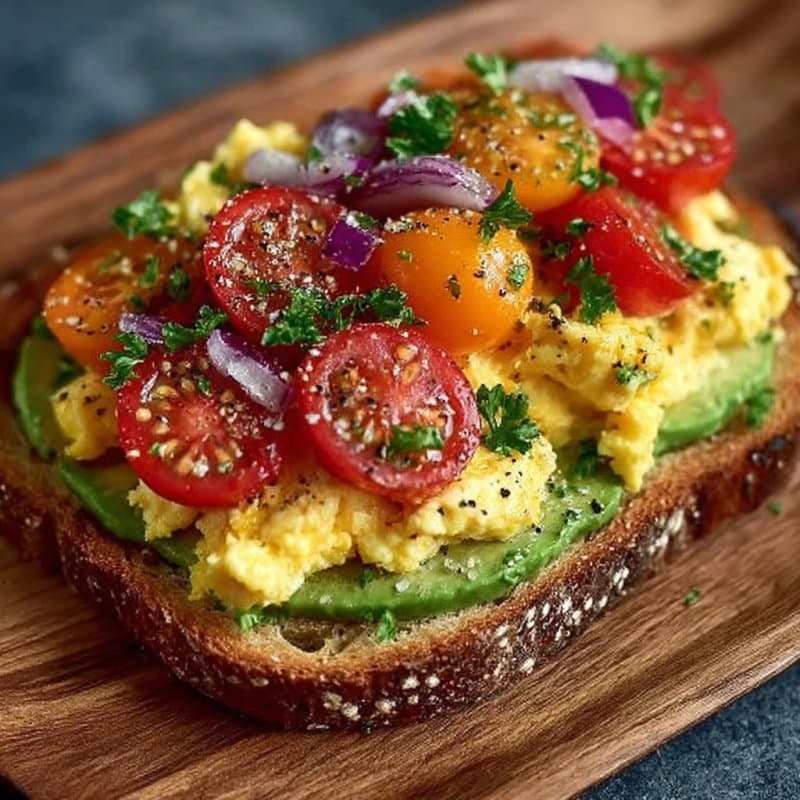 Toast with Scrambled Eggs