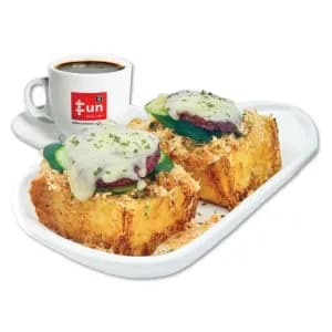 Chicken Coin Bakkwa Soft Bun Set 发财金钱肉干包套餐