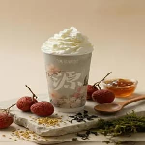 Y05 荔枝桂花乌龙轻乳茶(无奶油)Lychee Osmanthus Oolong Milk Tea (No Cream)