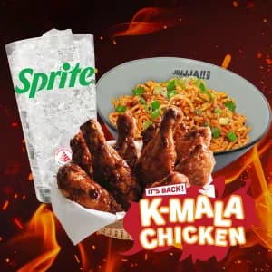 Mala Chicken Drumsticks and Noodles Combo