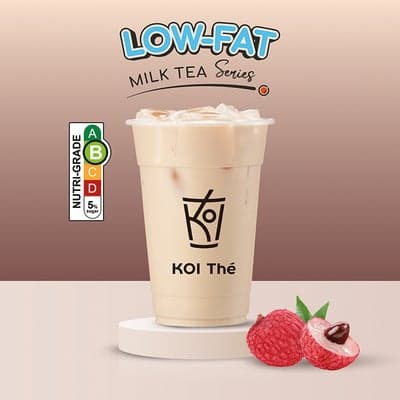 Low Fat Lychee Milk Tea (Medium)