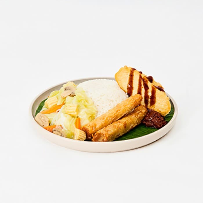 Fried Ngoh Hiang & Vegetables Bento Box (Min. Order Qty - 5 pax)