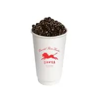 Milk green tea with red sugar pearl