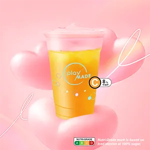 (M) Pink Kiss Cheese Foam White Peach Oolong Tea