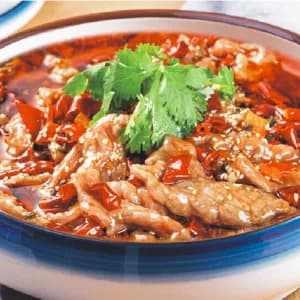 水煮猪肉片 Boiled meat slices pork