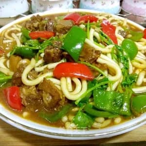 羊排烧豆粉 Lamp rib with soybean noodle