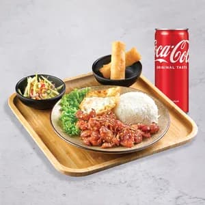 Honey Chicken Rice with Fried Egg Set 蜜汁