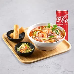 Red Tom Yum Seafood Rice Noodle Set 红冬阴海