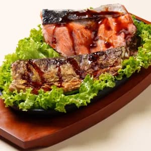 7 Grilled Salmon + Saba Fish