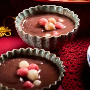 Orange Peel Red Bean Paste with Taro Balls 芋圆陈皮红豆沙