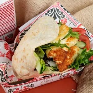 Halloumi Cheese Pita Pocket/Wrap (Vegetarian)