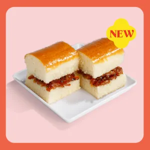 Bak Kwa Soft Bun Set w/ M-size Hot Beverage + 2 eggs