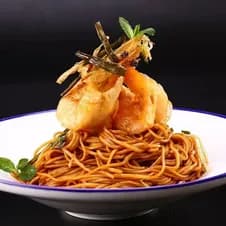 Scallion Dry Noodle with Prawn 海鲜葱油拌面(凉)