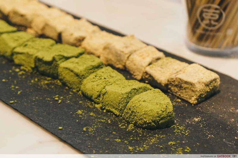 Warabi Mochi Matcha Latte