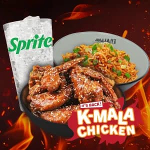 Mala Chicken Wings and Noodles Combo