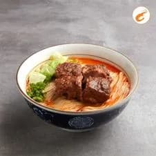 A6 Braised Pork Rib Shrimp Ramen 葱烤猪软骨虾皇汤面 - Set