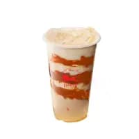 Salted caramel milk da hong pao tea