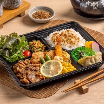 Beef Yakiniku Ebi Bento (D)