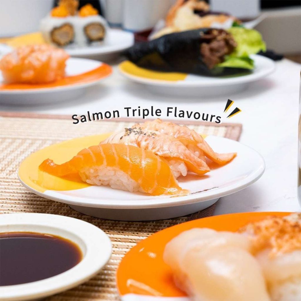 Genki Sushi Salmon 3 Flavors 