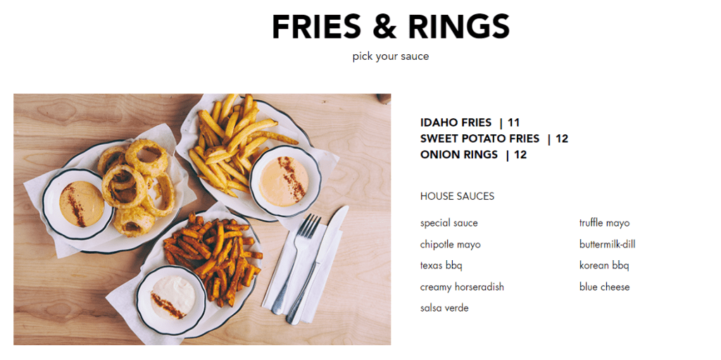 Black Tap Fries And Rings