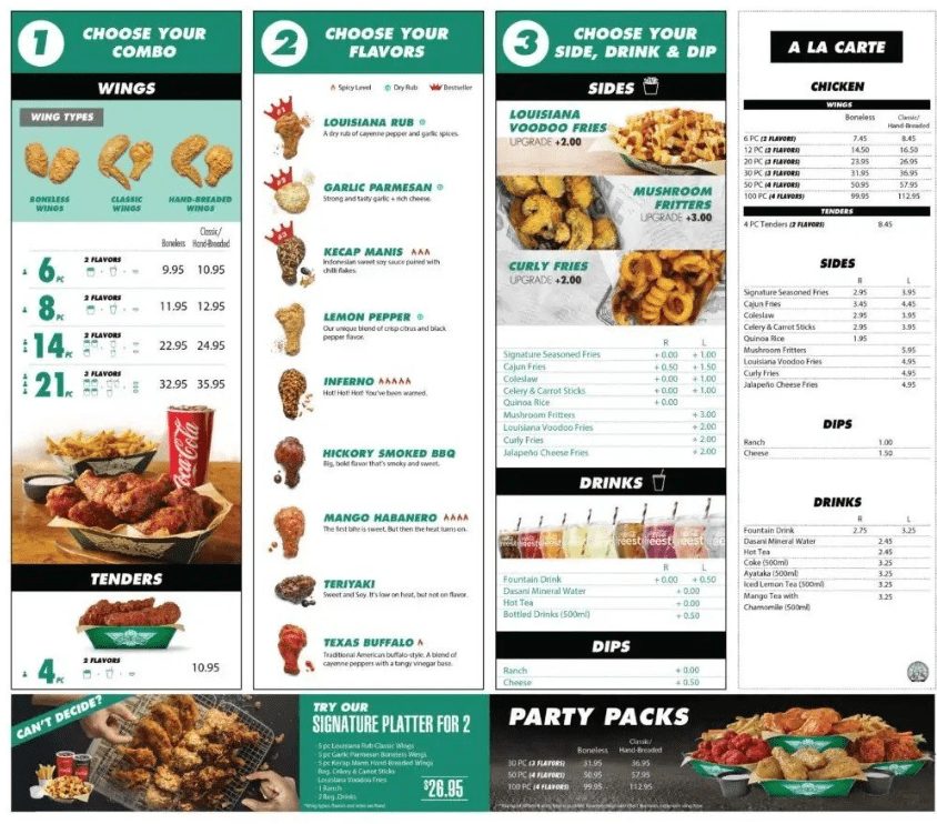 Latest Wingstop Menu, Prices & Outlets 2024