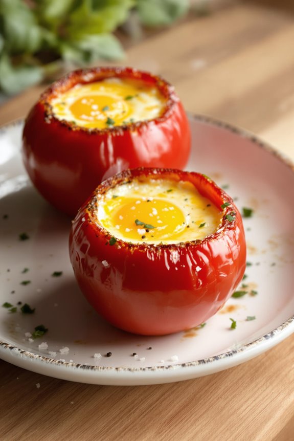 Baked Tomato Egg Cups Recipe For Breakfast 1 Baked Tomato Egg Cups