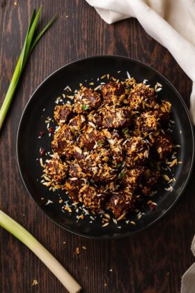 coconut spiced beef dish
