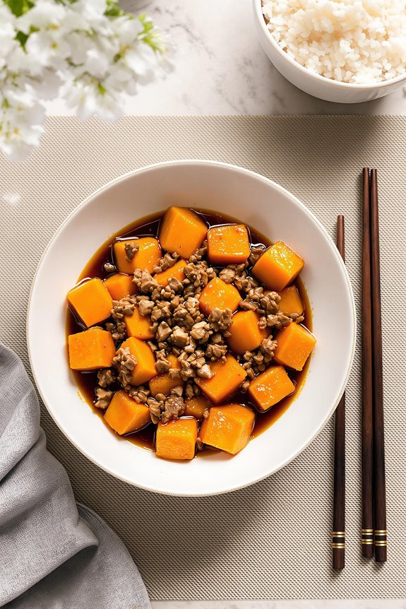 Savory Japanese Pork Mince Pumpkin Recipe 1 Savory Pumpkin Pork Mince
