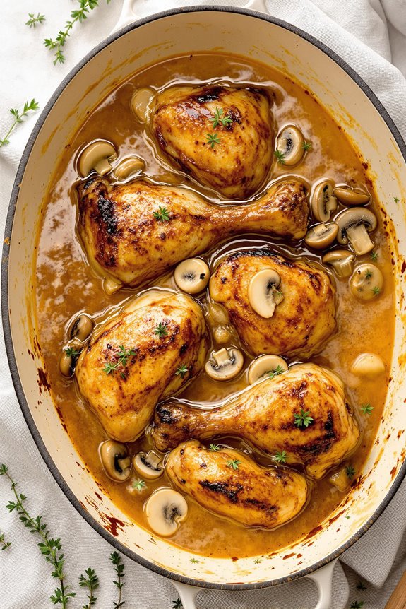 Savory Wine Braised Chicken Recipe