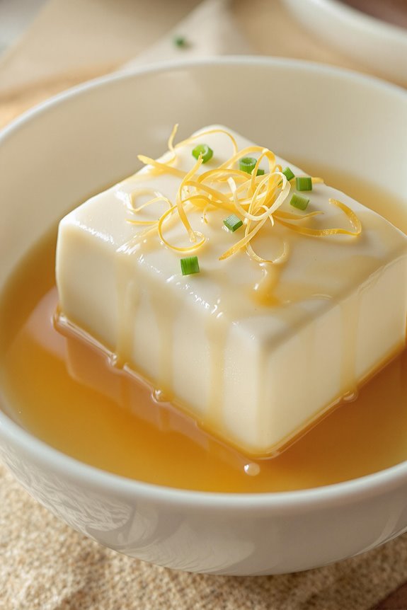 Silky Japanese Egg Tofu Recipe With Dashi 1 Silky Japanese Egg Tofu