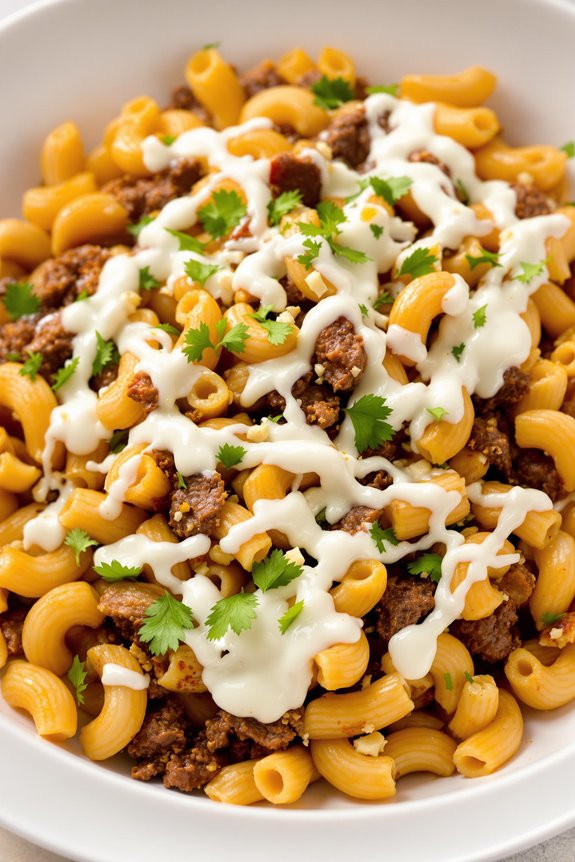Spiced Beef Macaroni Recipe With Creamy Garlic-Yoghurt 1 Spiced Beef Macaroni Delight