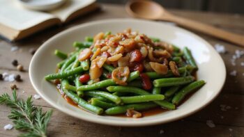 caramelized onion french beans