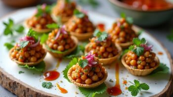 chickpea canapes with spices