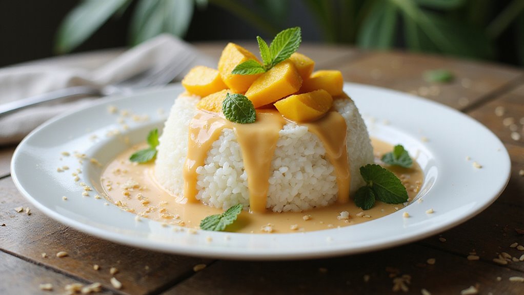 Traditional Sweet Coconut Glutinous Rice (Secret Ingredient Finally Revealed) 1 Coconut Rice Dessert With Mango