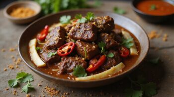 coconut spiced beef dish